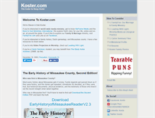 Tablet Screenshot of koster.com